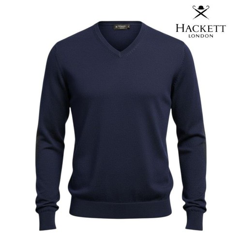 Men hackett sweater navy wool - sweater,