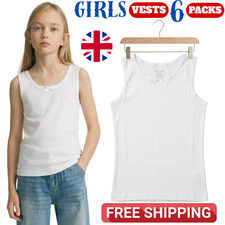 6 Pack Girls Underwear Vests