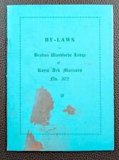 1960 By-Laws of Beadon Woodforde Lodge No. 302 | Royal Ark Mariners Freemason