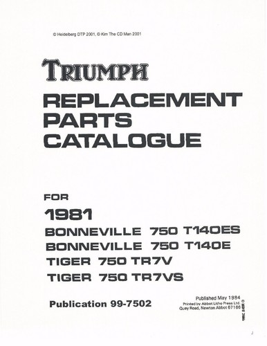Triumph parts manual - triumph,