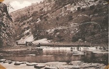 (1) The Stepping Stones Dovedale Postcard