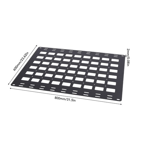 Rigid molle panel - panel, aluminum