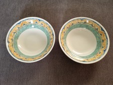 x2 Vintage 1990s Churchill Jeff Banks Ports of Call Kabul Cereal Breakfast Bowls