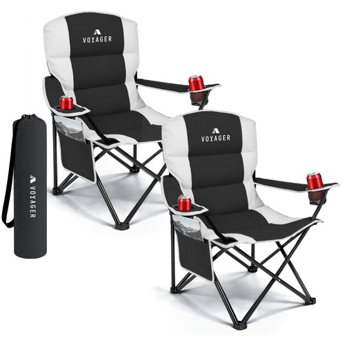 Voyager padded camping chairs - padded,