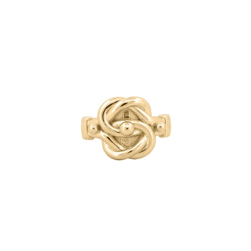 Gold silver knot ring - knot,