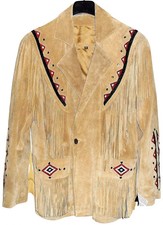 Mens Old Cowboy Beige Buckskin