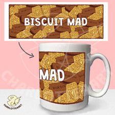 Biscuit mug custard cream bourbon biscuit themed mug ceramic biscuit mad gift