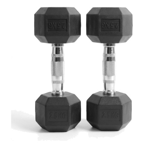 5kg rubber coated hex - rubber-coated,
