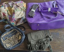 Joblot Bundle Of Ladies Handbags Various Styles Colours And Types See Ph