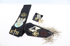 30th Degree Masonic Regalia Sash Engraved Good Condition with Silver Hallmark