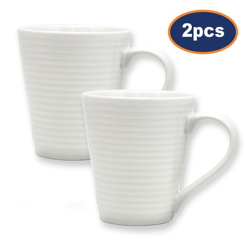 2pcs white mug ceramic coffee - 2pcs,