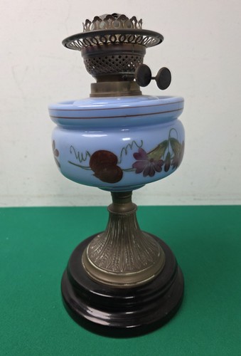 Vintage oil lamp painted - vintage,