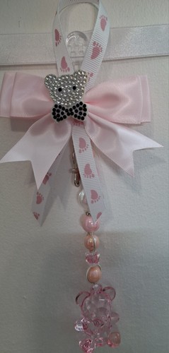 New pink girl pram charm - pink,