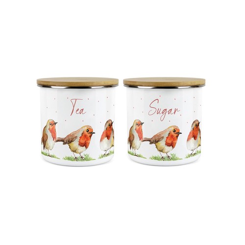Robins tea sugar canister - robins,