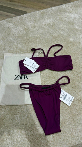 Zara purple piece bandeau - zara,