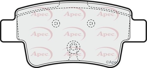 Apec rear brake pad set - pad,