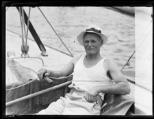 H.C. Davies sitting on his