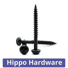 Black Japanned Slotted round