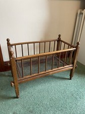 Vintage Wooden Drop Side Doll’s Cot ?Victorian