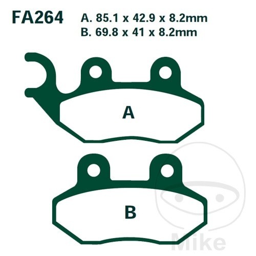 Pair pads ebc sfac264 - pair,