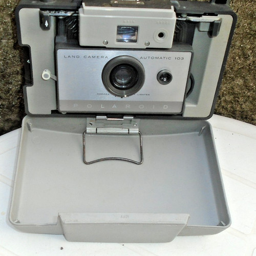 Vintage polaroid land camera - land,
