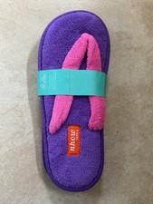 Nhow Hotels Fleece Slippers Colourblock Toe Post Soft Cosy One Size BNWT Multi