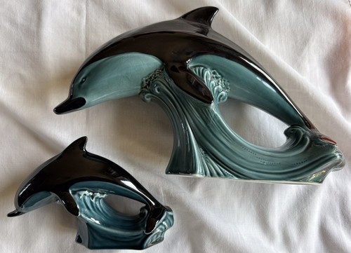 Pair vintage poole pottery - of,