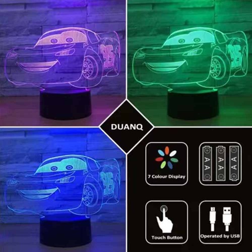 Cars lightning mcqueen - 3d, led