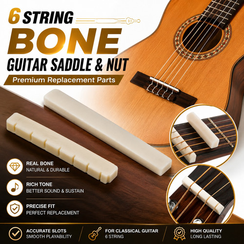 Guitar saddle nut - guitar, 6