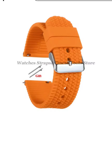 Silicone rubber watch strap - watch,