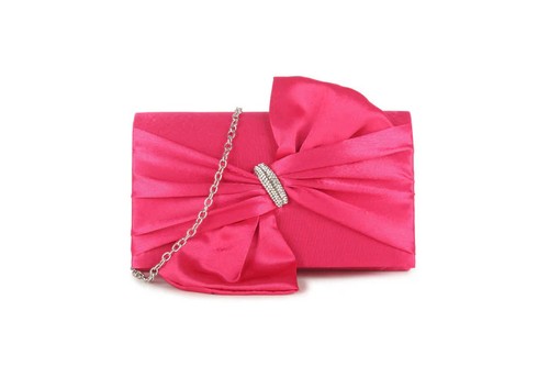 Women satin pleated - women's, clutch