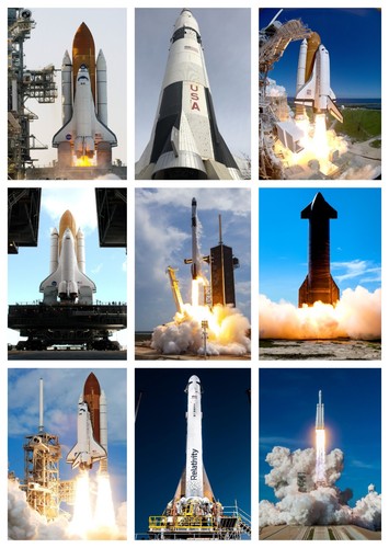 Space rocket shuttle poster - space,