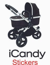  iCandy  2X Replacement  Pushchair Chasse  Buggy Stickers 100x25mm any colour 