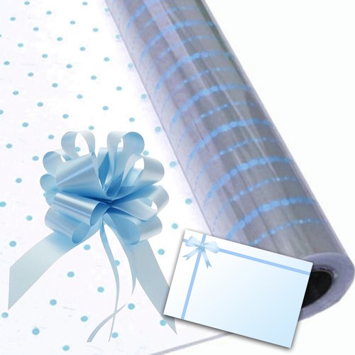 Blue dot cellophane - dot, wrap