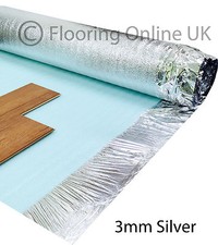 15m2 - 3mm Comfort Silver - Acoustic Foil Underlay For Wood & Laminate Flooring