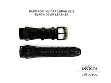 Authentic Invicta Lupah 0513 Black Leather 31mm Watch Band
