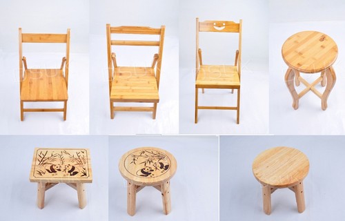 Wooden stool chair bamboo - chair,