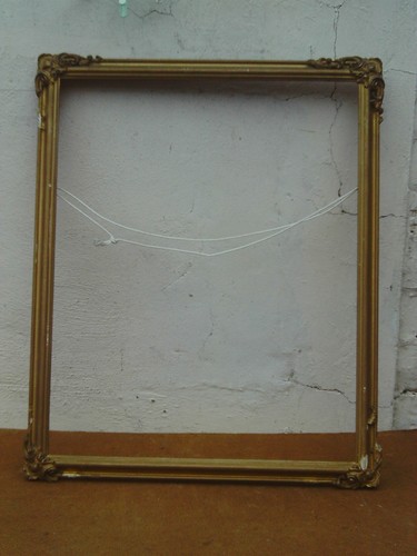 Antique gold wood picture - gold,