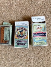 Empty WOODBINE and   PLAYER'S NAVY CUT   CIGARETTES -Medium..pack of 10