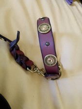 Gun Dog Collar And Lead.  12 Gauge Shotgun Cartridge On Leather Set