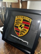 Porsche Stuttgart Logo 3D Printed Badge - 25cm x 25cm Square Wall Display