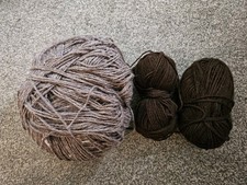Mixed Bag Brown Aran Wool 400g