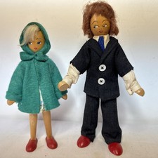 Polish Wooden Peg Dolls 1960s