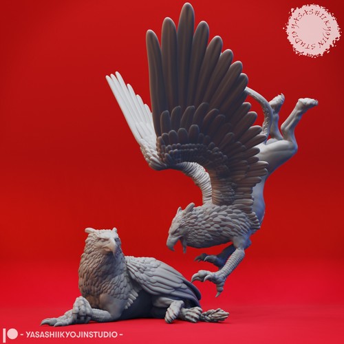Griffin 54mm miniature - griffin, 32/54mm