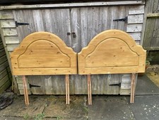 Pair Of Single Pine Headboards Georgian Medium Oak In Colour 