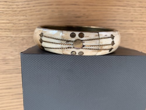 Ivory bracelet with coper - bracelet,