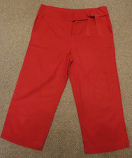 BHS Red Linen Mix Wide Leg