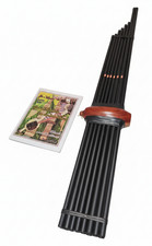 Professional Matte Black Khaen (Key of Am)  Golden Reed Bamboo Mouth Organ 100cm