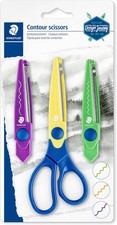 STAEDTLER 965-S BK-C Design Journey Craft Contour Scissors (Zig Zag, Waves & De