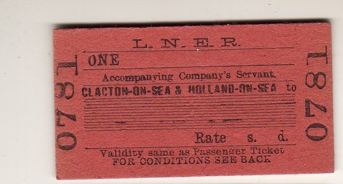 Railway ticket lner article - ticket,